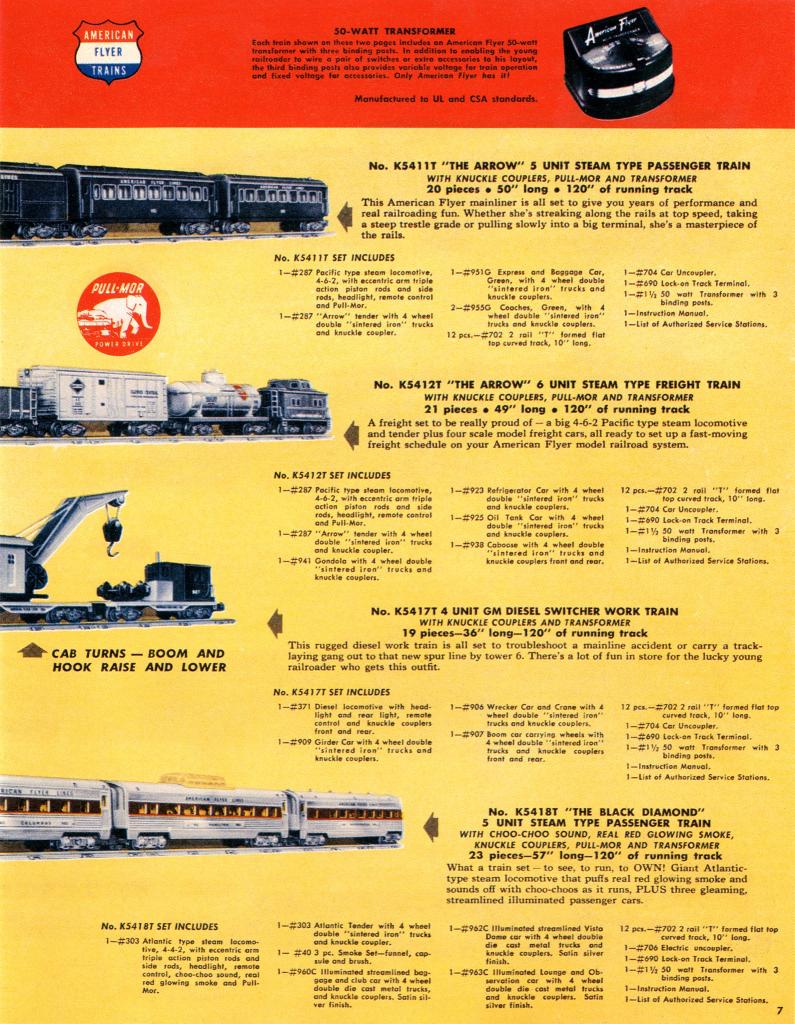 American Flyer Trains 1954, page 6 A.C. Gilbert Catalog Archive